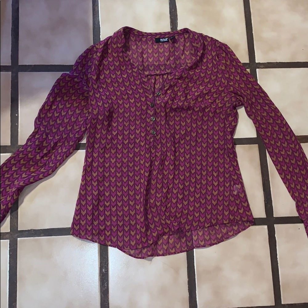Ana sheer long sleeve Blouse